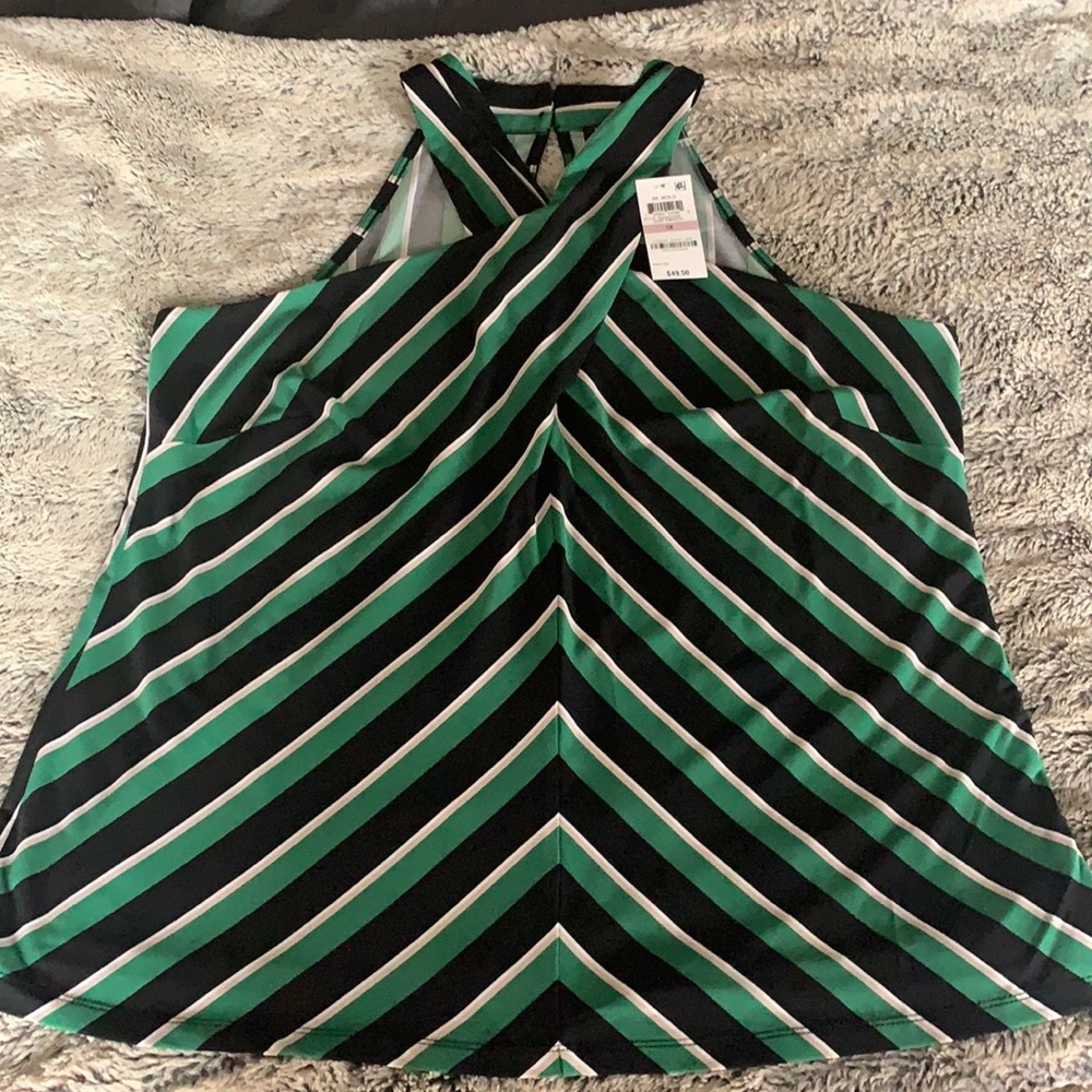 Women’s plus size striped halter top
